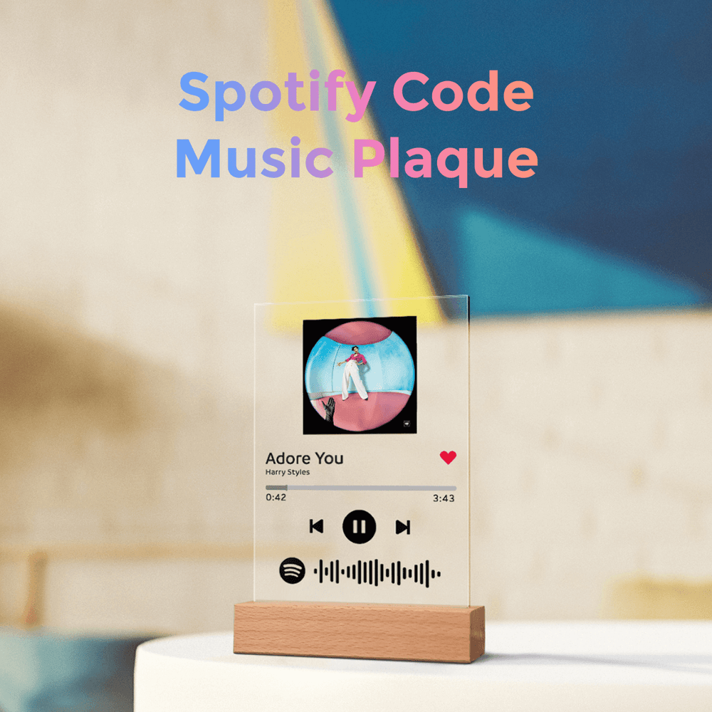 Cadeau pour papa Cadeaux pour elle Plaque de Musique Spotify Code Personnalisée