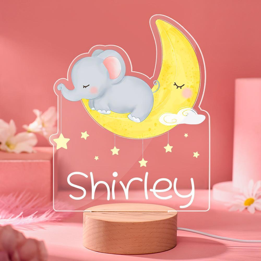 Cadeaux De Bébé Personnalisés Nursery Decor Elephant Night Light Girl Nursery Lamp