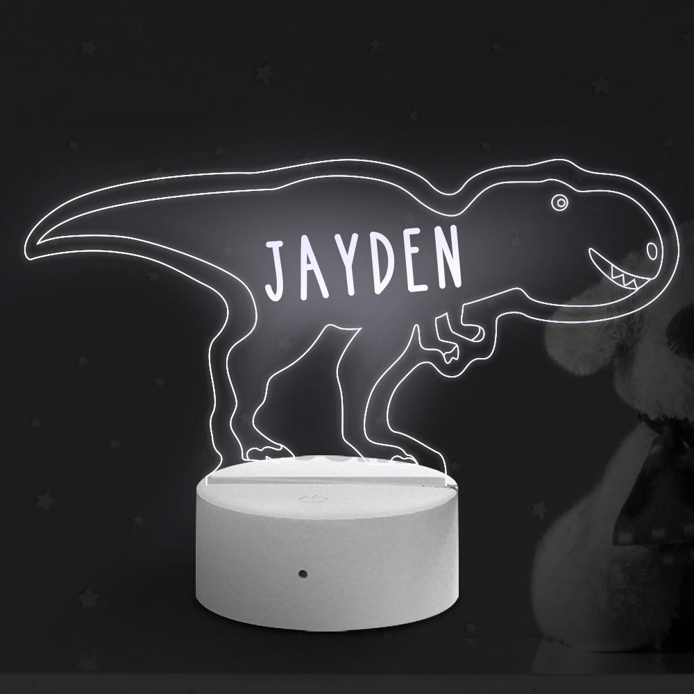 Lampe Personnalisée Dinosaure Diplodocus Avec Veilleuse Personnalisée de Nom Décor de Chambre d'Enfants Veilleuse pour Enfants